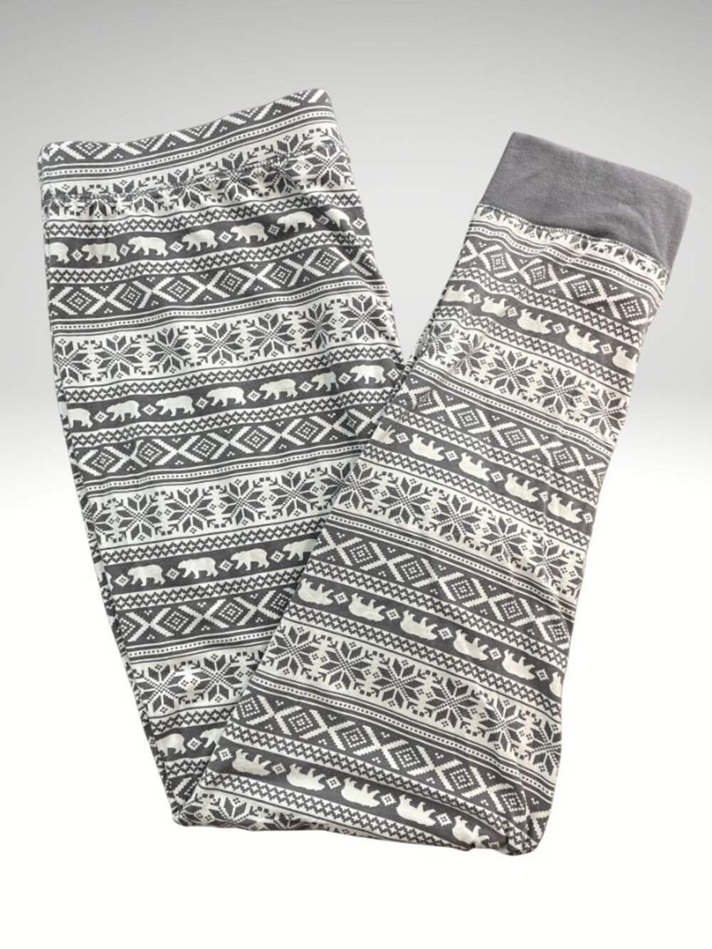 Cynthia Rowley Polar Bear Fair Isle Pajama Pants Womens L (SKU:15W)